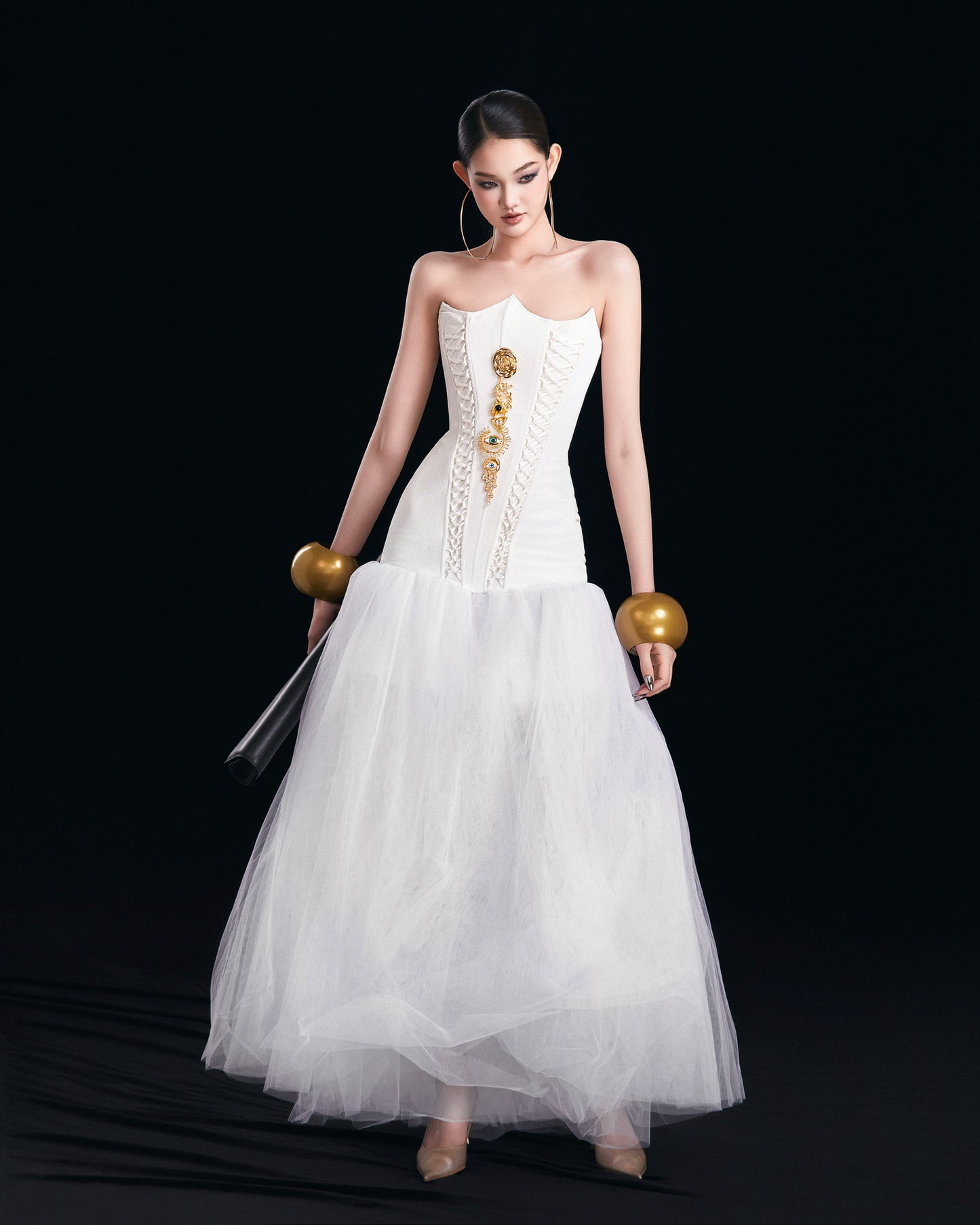 MAEL FEMME White Solara Maxi Dress