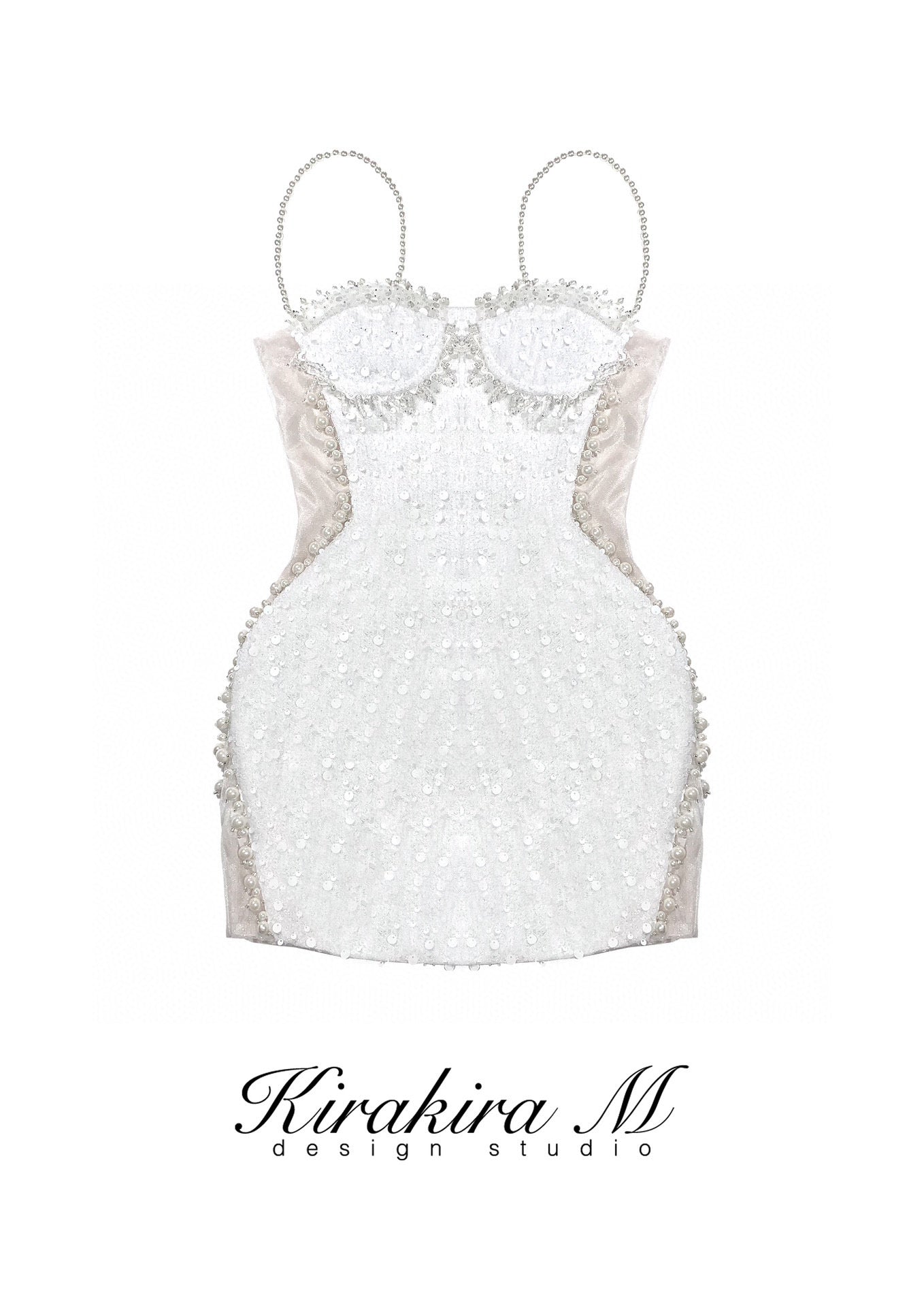 oh polly white embellished mini dress KIRAKIRA M White glitter strap mini dress with pearls deatail – Hadlyn