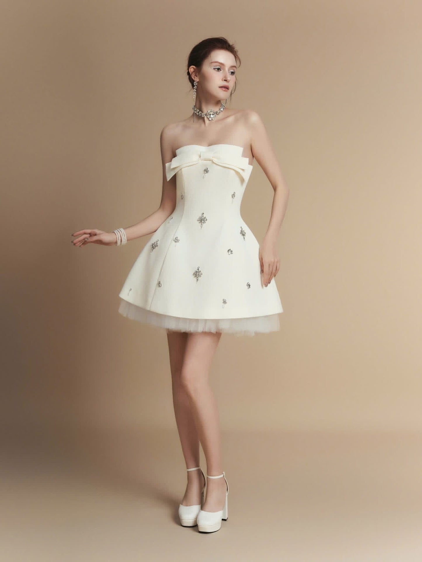 LAMORIS Black Florence Mini Dress