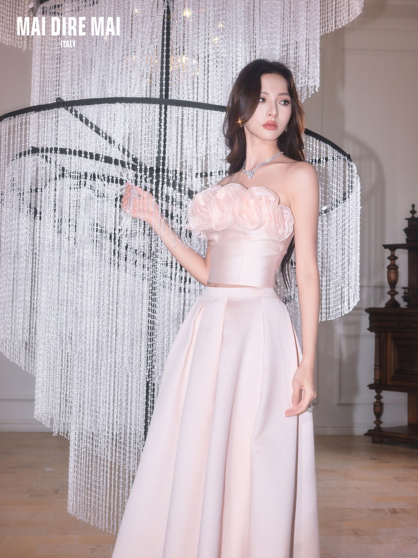 MAI DIRE MAI Pink Flower Top & Skirt