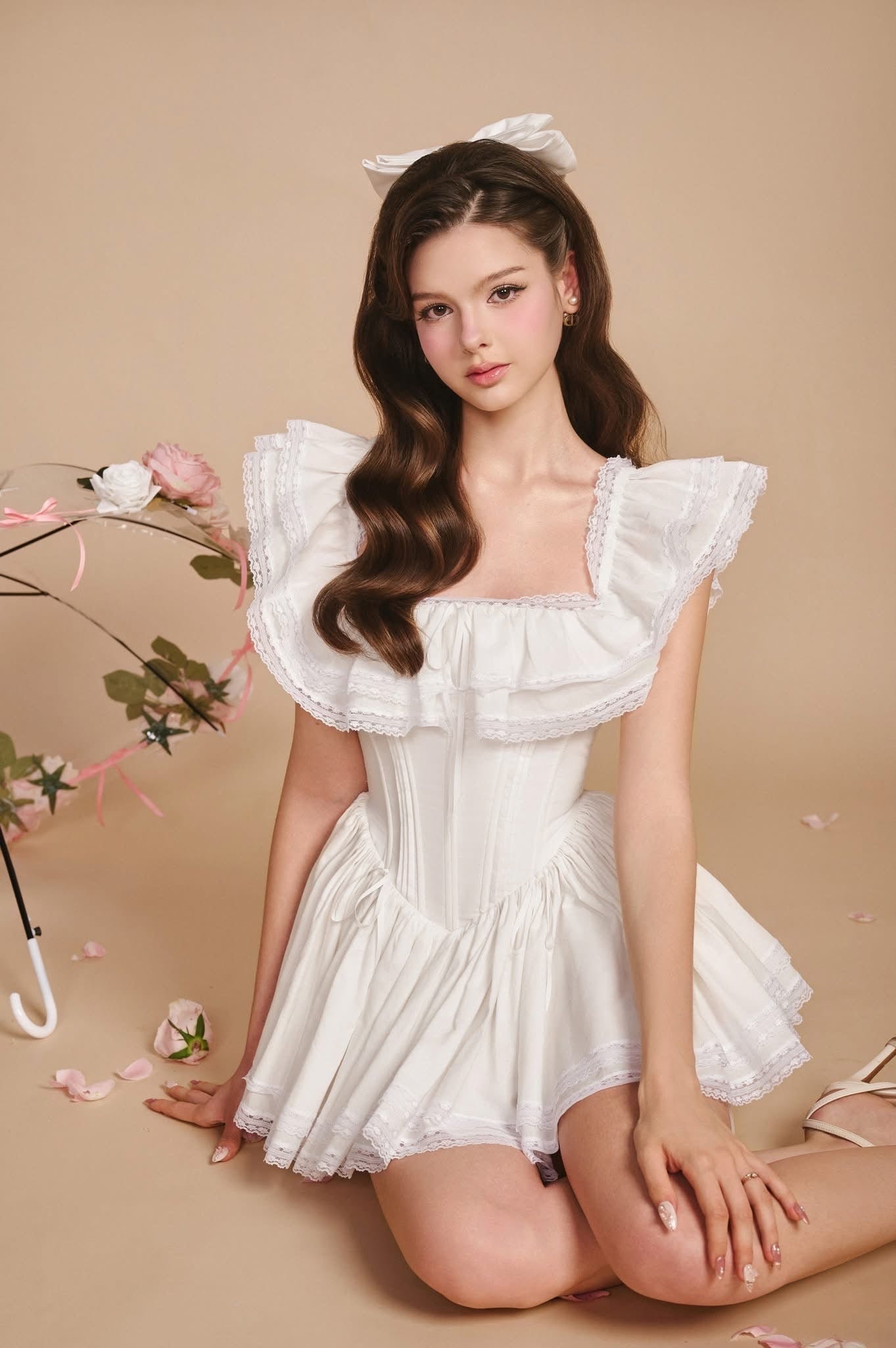 SISSY NATION Sweet Elegant Fairycore Valaya Jumpsuit Mini Dress