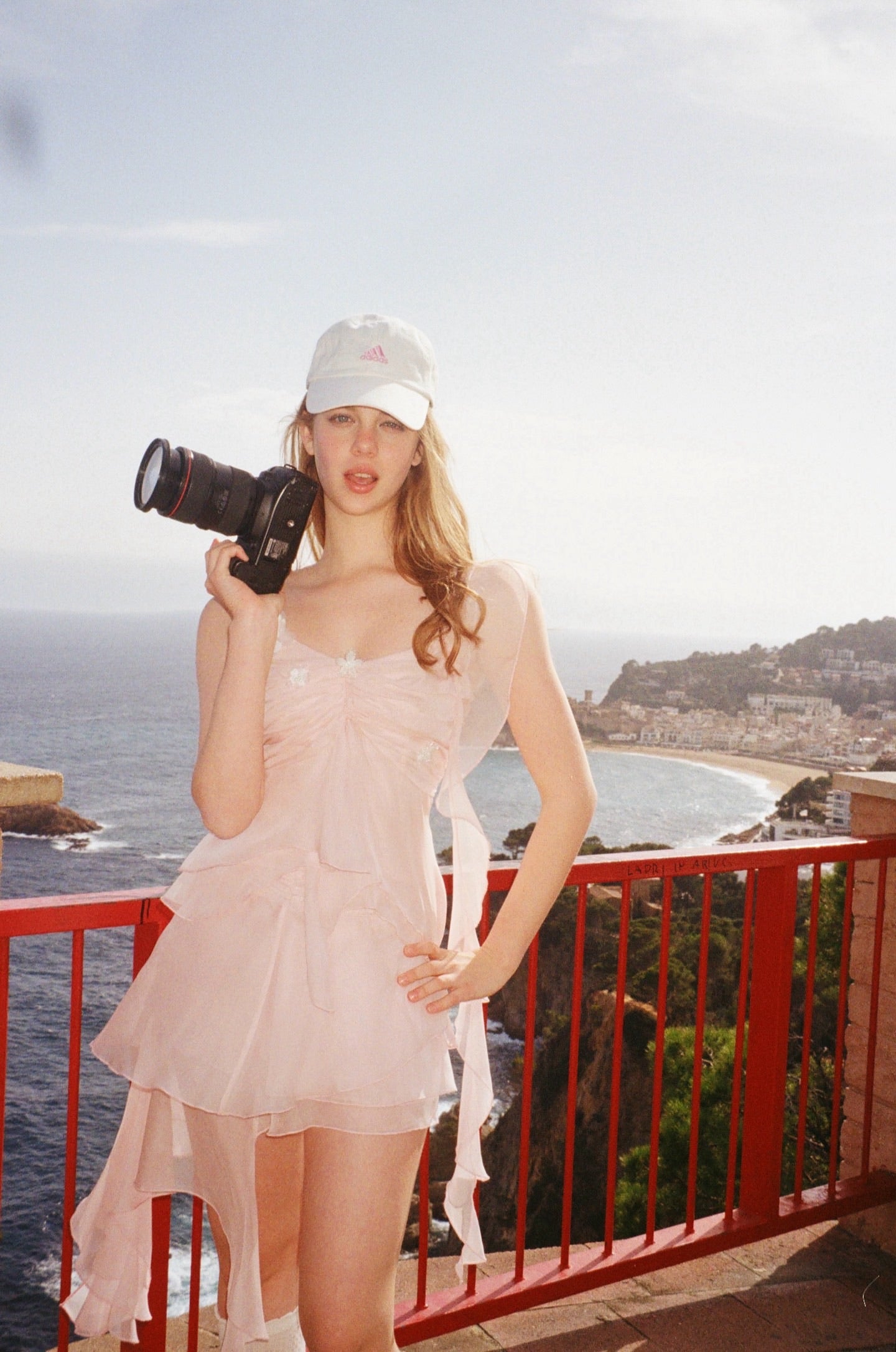 MINPURA Pink Scalloped Edge Mini Dress