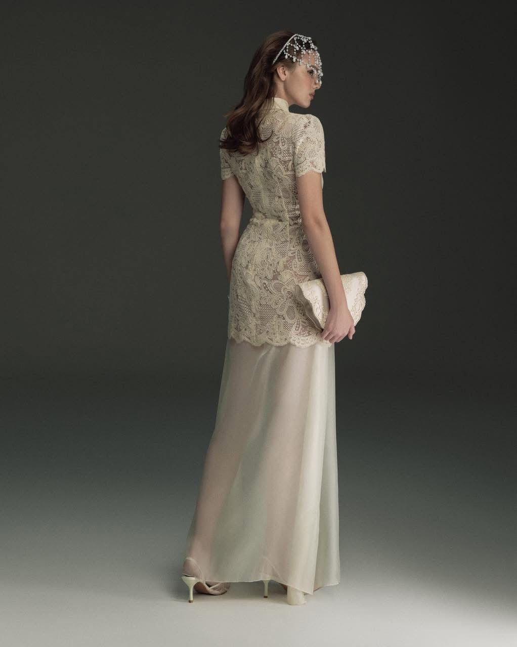 OIA STUDIOS White Sweet Elegant Vacation Lacey Maxi Dress