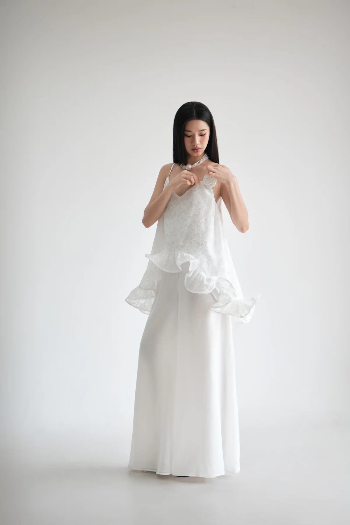 DELICIAE White Cherie Top & Pants