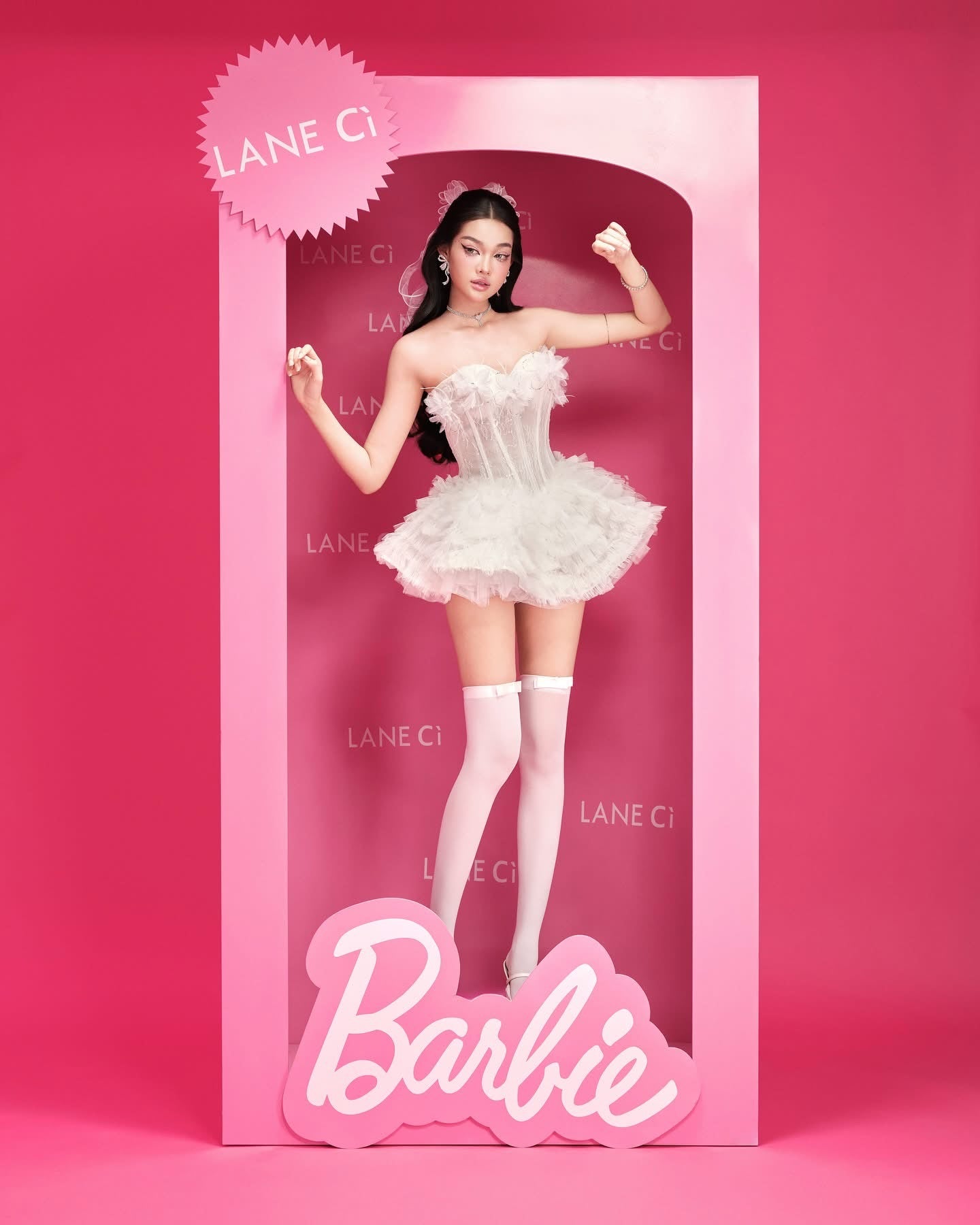 LANE CI White Karen Mini Dress