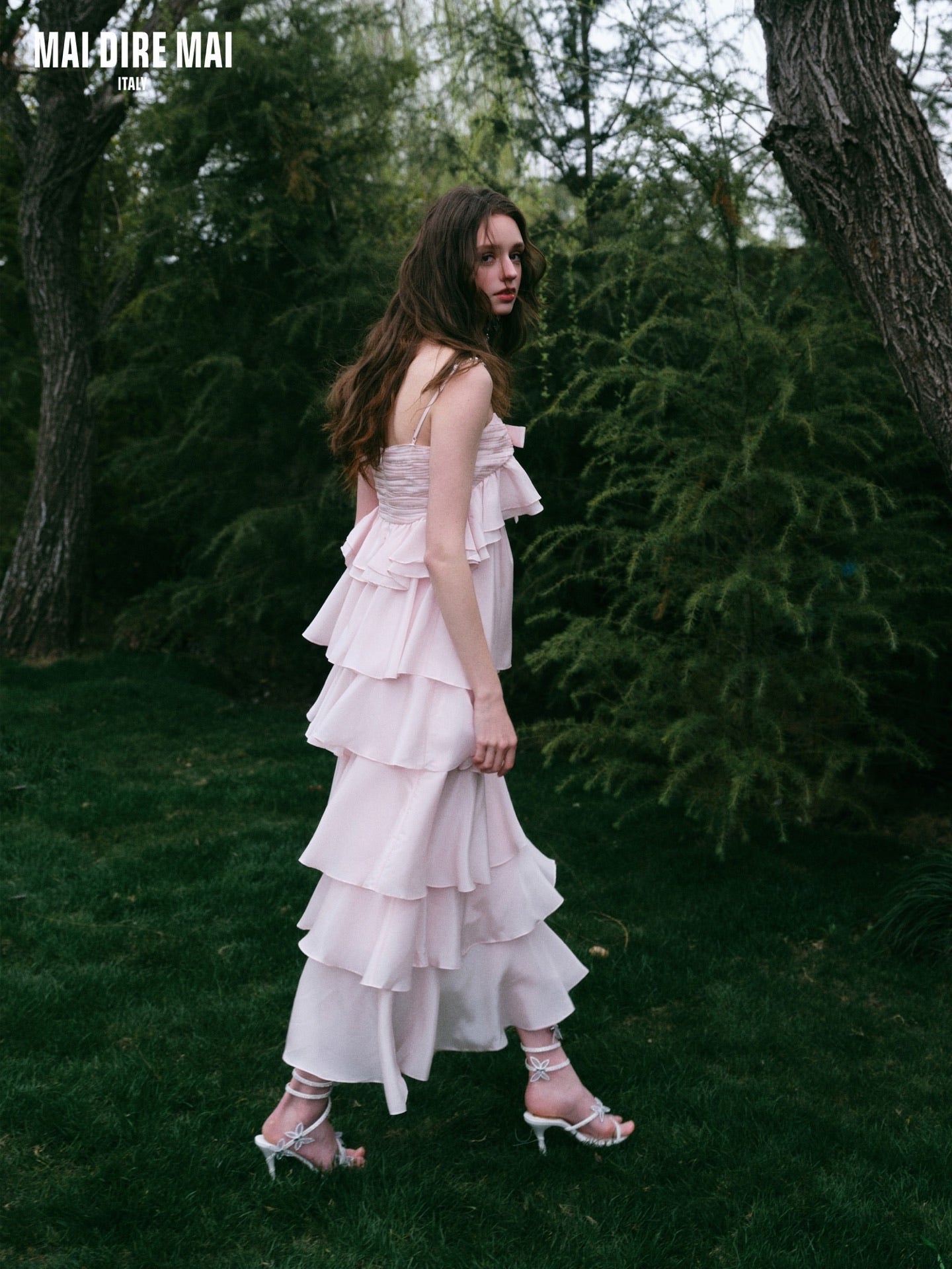 MAI DIRE MAI Sweet Elegant Pink Romantic Maxi Dresso