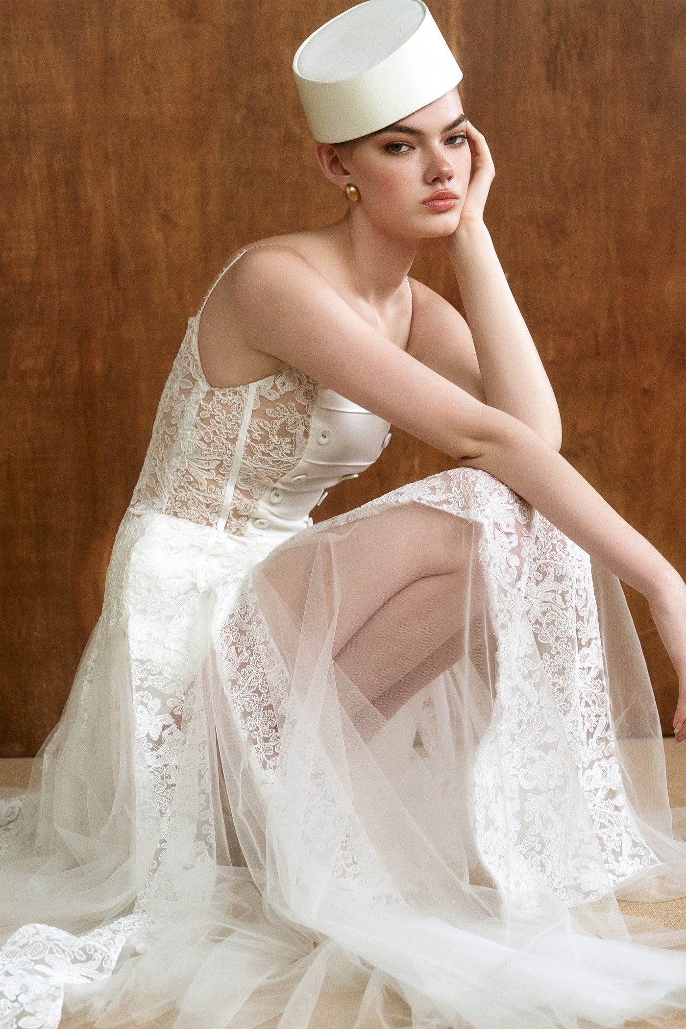 CICI White Elegant Vacation Lace Mariel Scarf-neck Maxi Dress