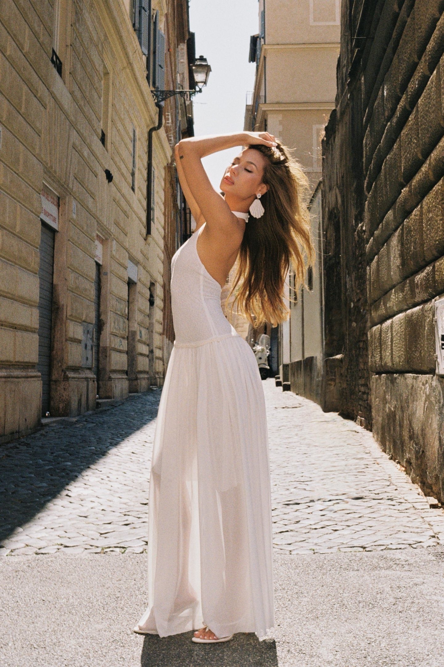 MINPURA White Elegant Maxi Dress