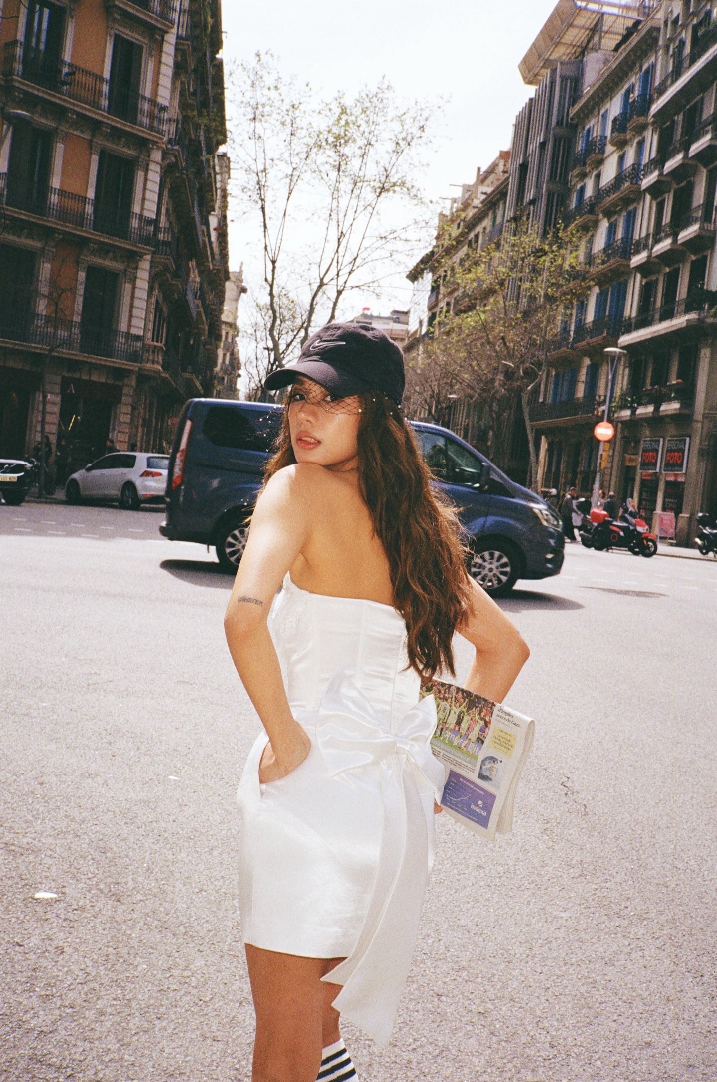 MINPURA White Lace Mini Dress