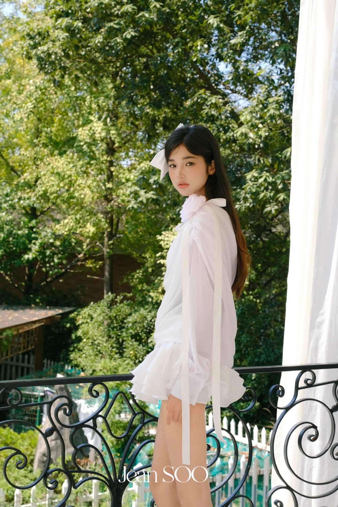 JEAN SOO Sweet Vacation White Rose Top & Skirt