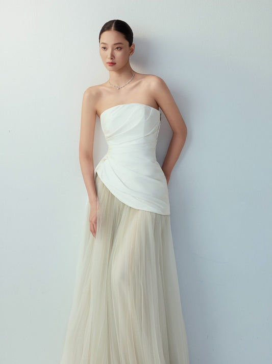 BYDI Elegant Vacation White Lune Maxi Dress
