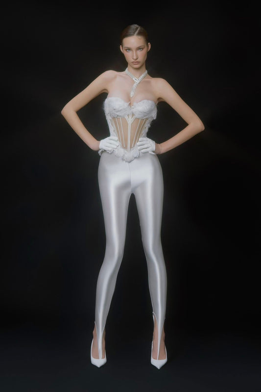 MAEL FEMME Sexy Vacation White Zeny Top & Biony Pants