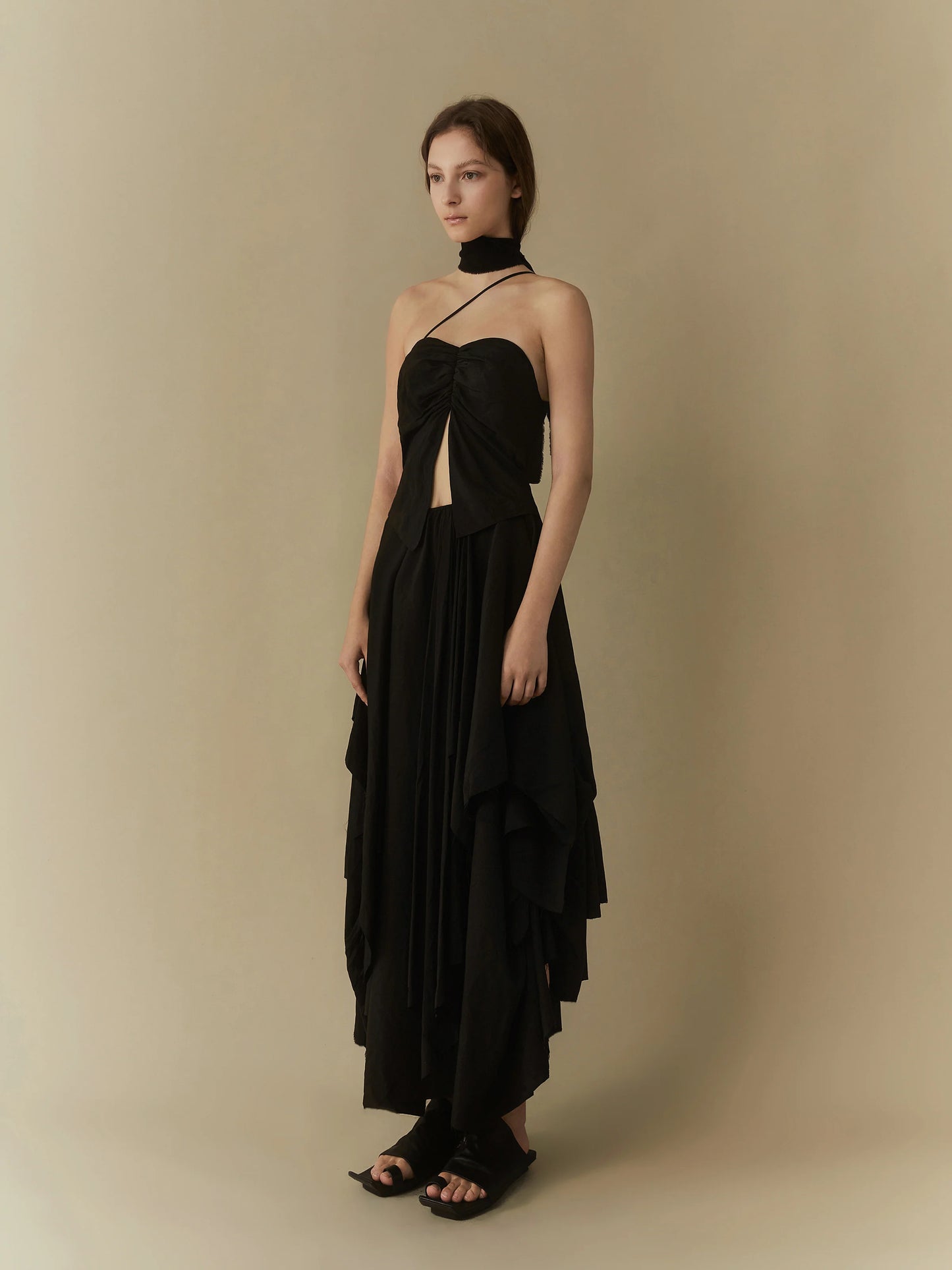 ELYWOOD BLACK LOOSE MAXI DRESS