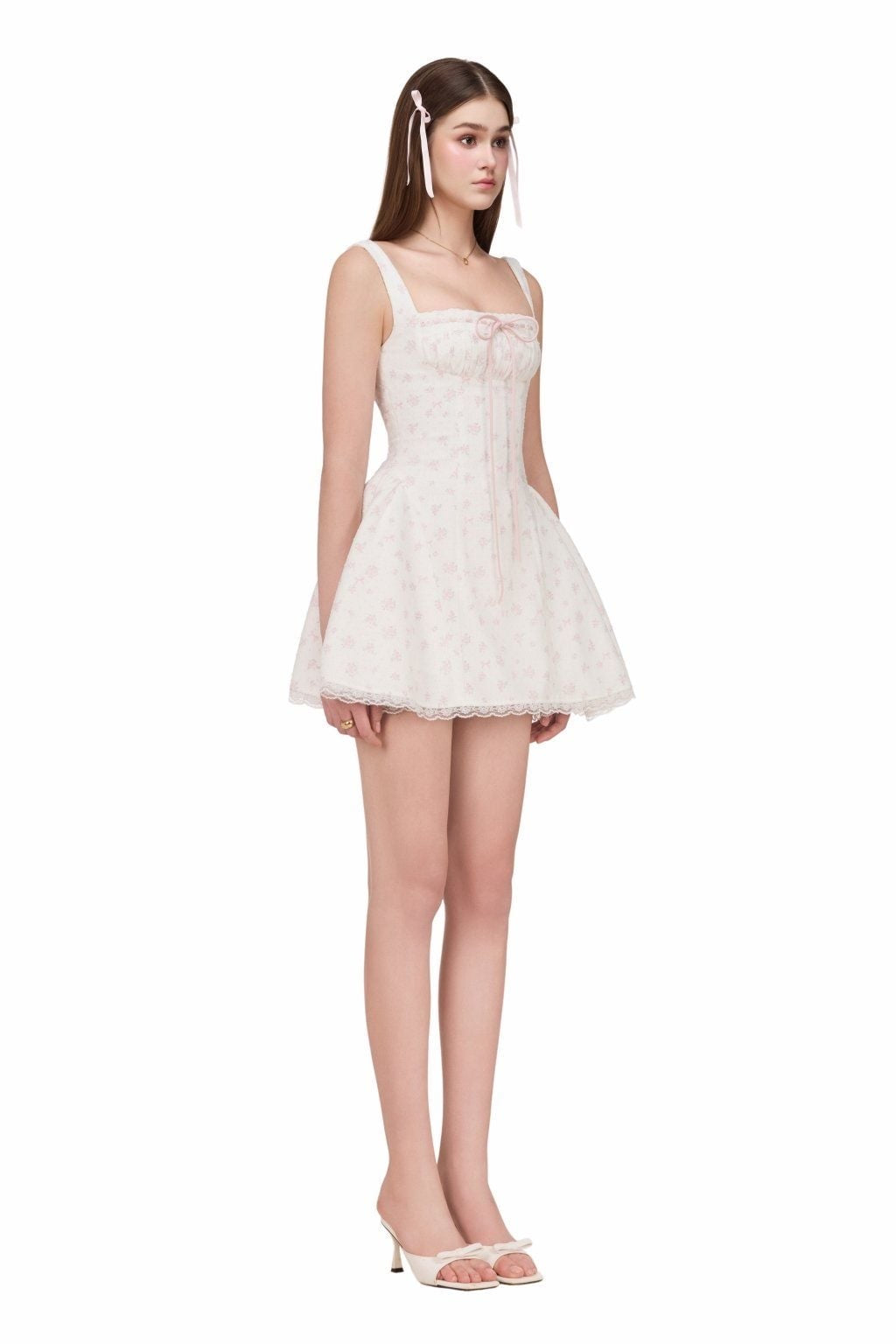 JUBIN White Marcie Floral Mini Dress