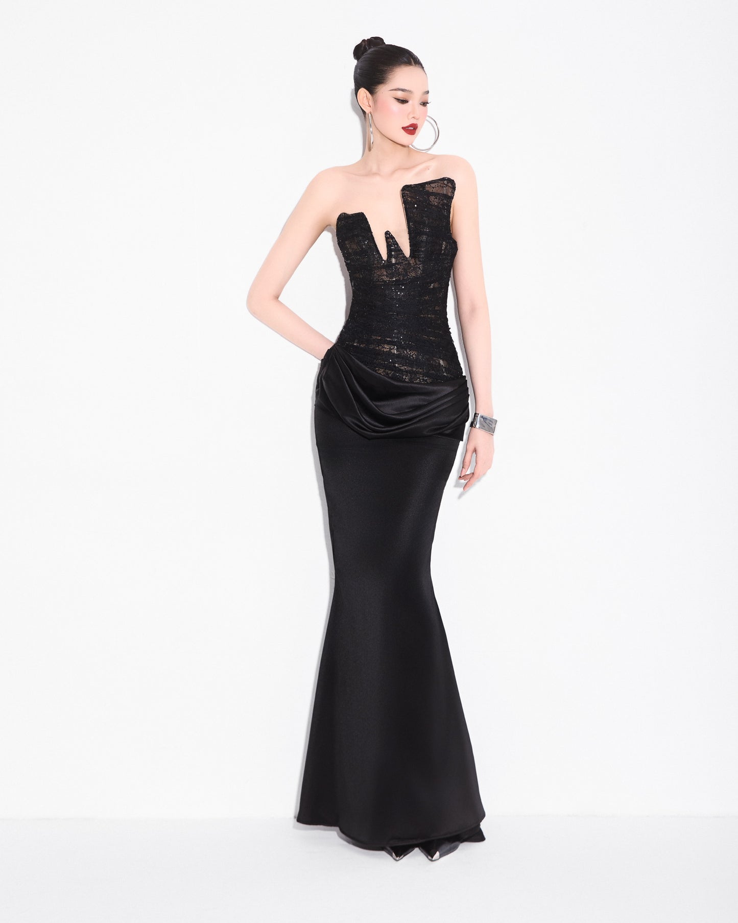 MAEL FEMME Black Formal Alessandra Maxi Dress