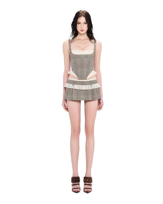 LSOUL Grey MONI TOP & Skirt SET