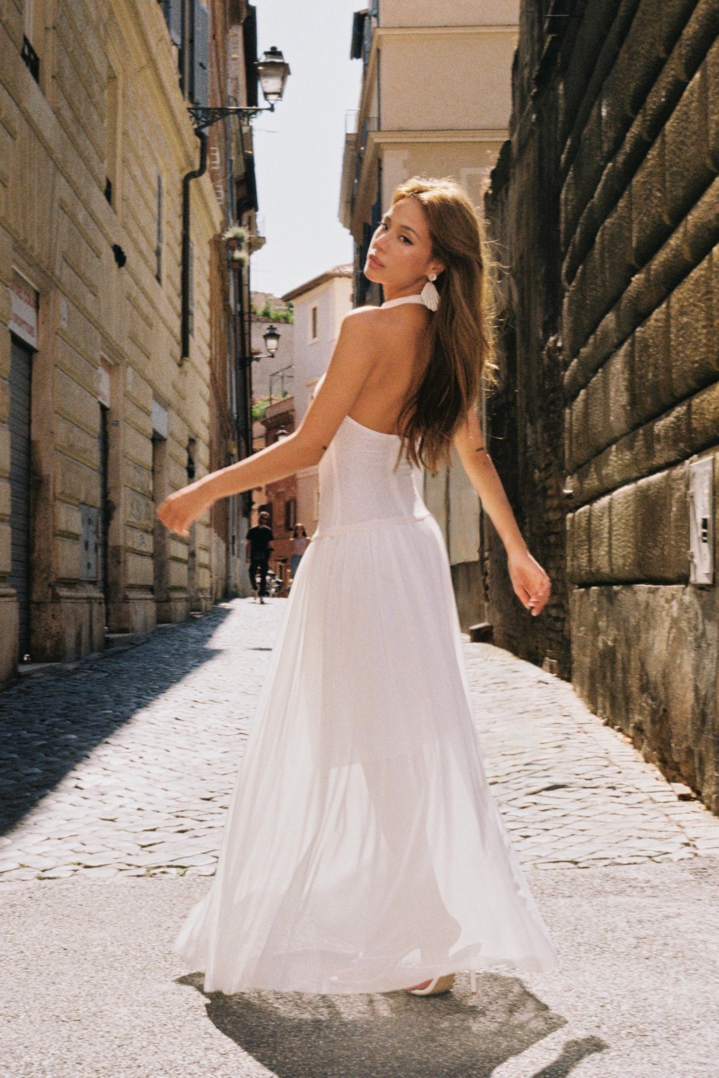MINPURA White Elegant Maxi Dress