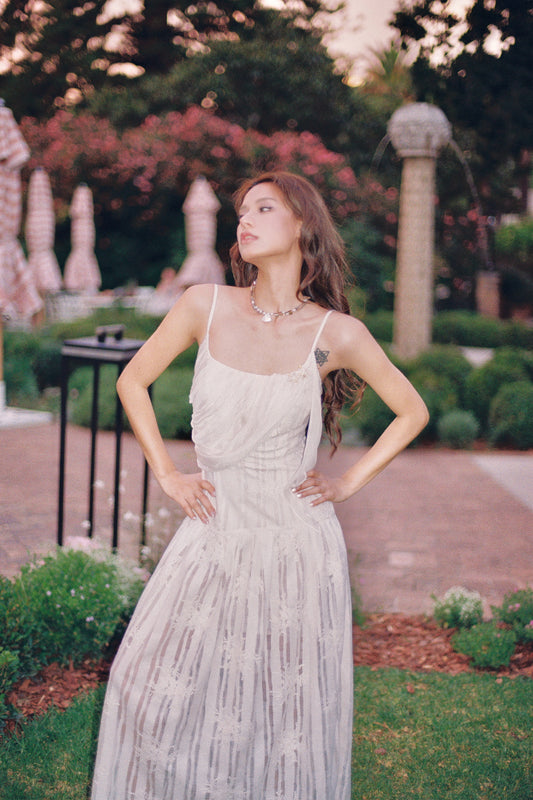 MIN PURA White Vacation Sweet Nia Maxi Dress