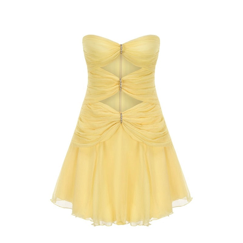 NANA JACQUELINE Yellow｜White｜Black｜Pink Mini dress