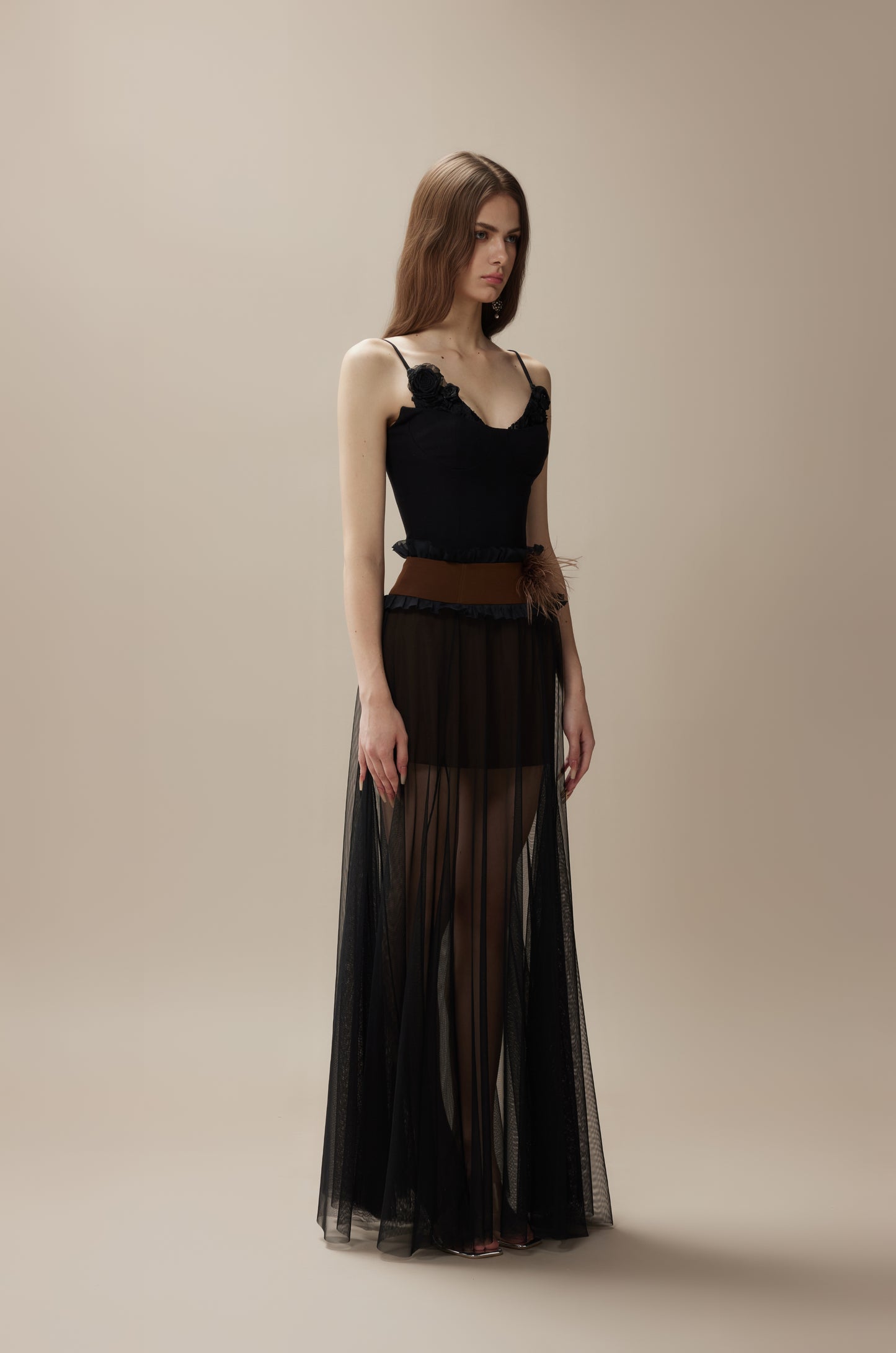FA SOGNO Black Top & Maxi Skirt