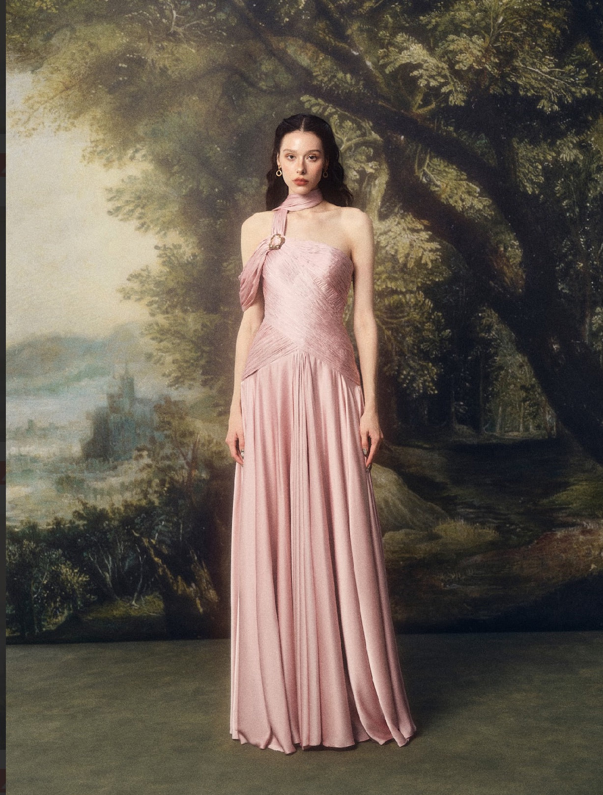 LINHPHUNG Pink Pleated Lysora Maxi Dress