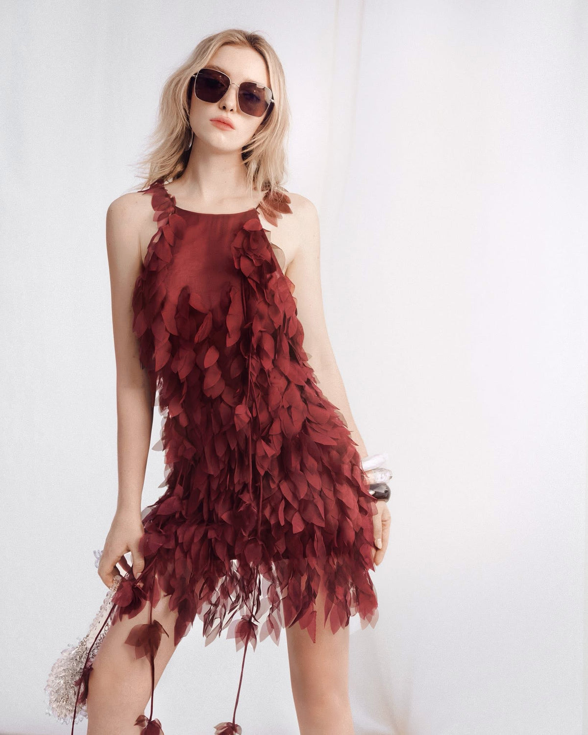 MUSTHAVE Fairycore Elegant Red Nina Mini Dress