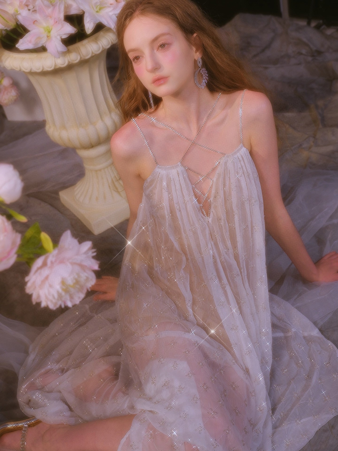 WARDROBE BY CHEN White Wedding Halter Maxi Dress