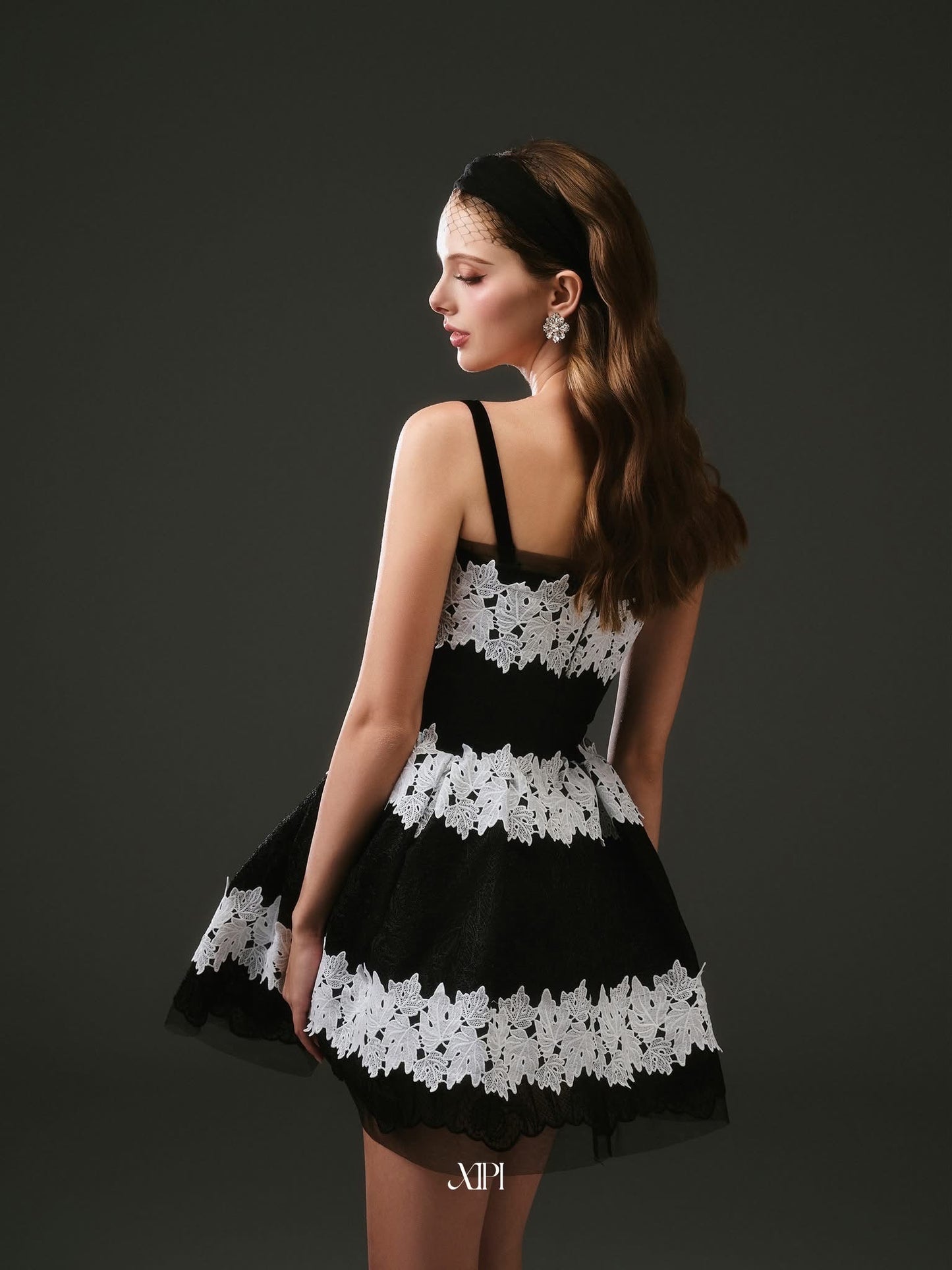 XIPI Black Elegant Lueur Mini Dresss