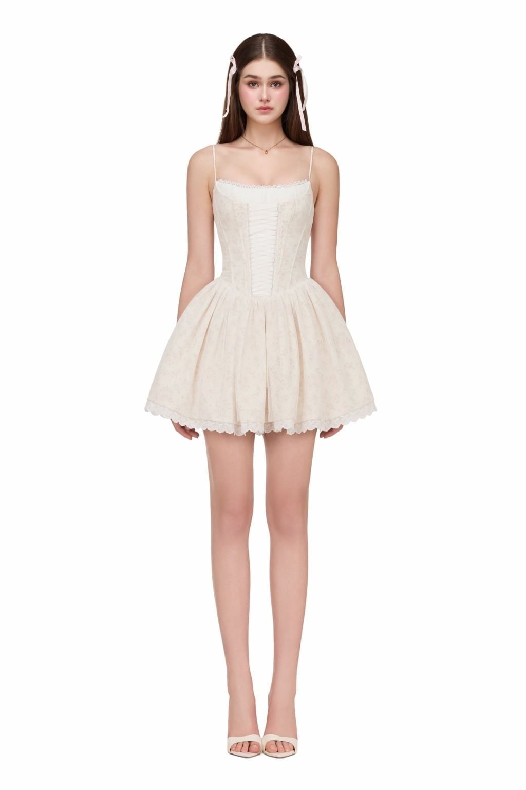 JUBIN White Pandora Mini Dress