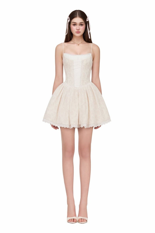 JUBIN White Pandora Mini Dress