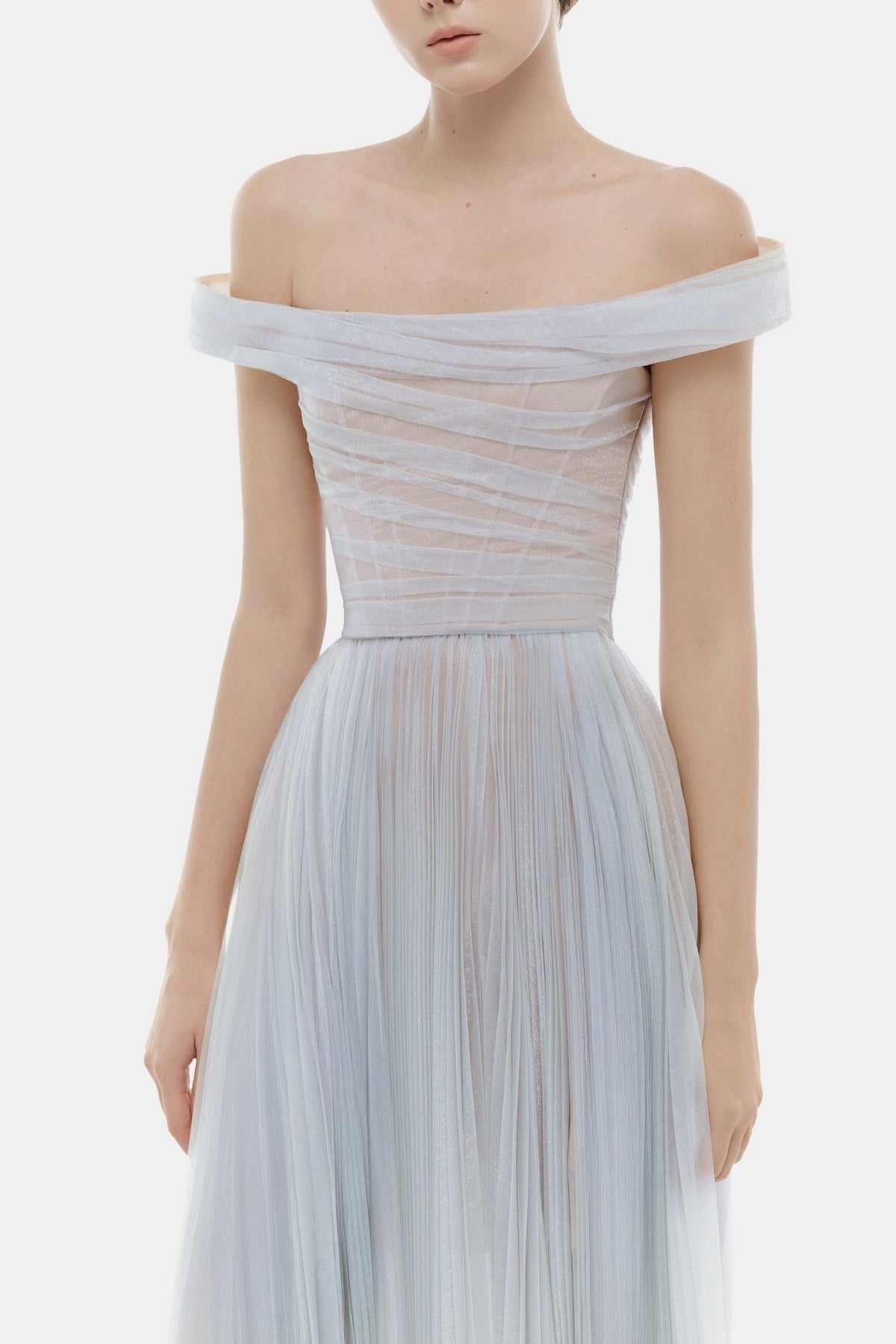 MONTSAND Purple Violet Off-shoulder Maxi Dress