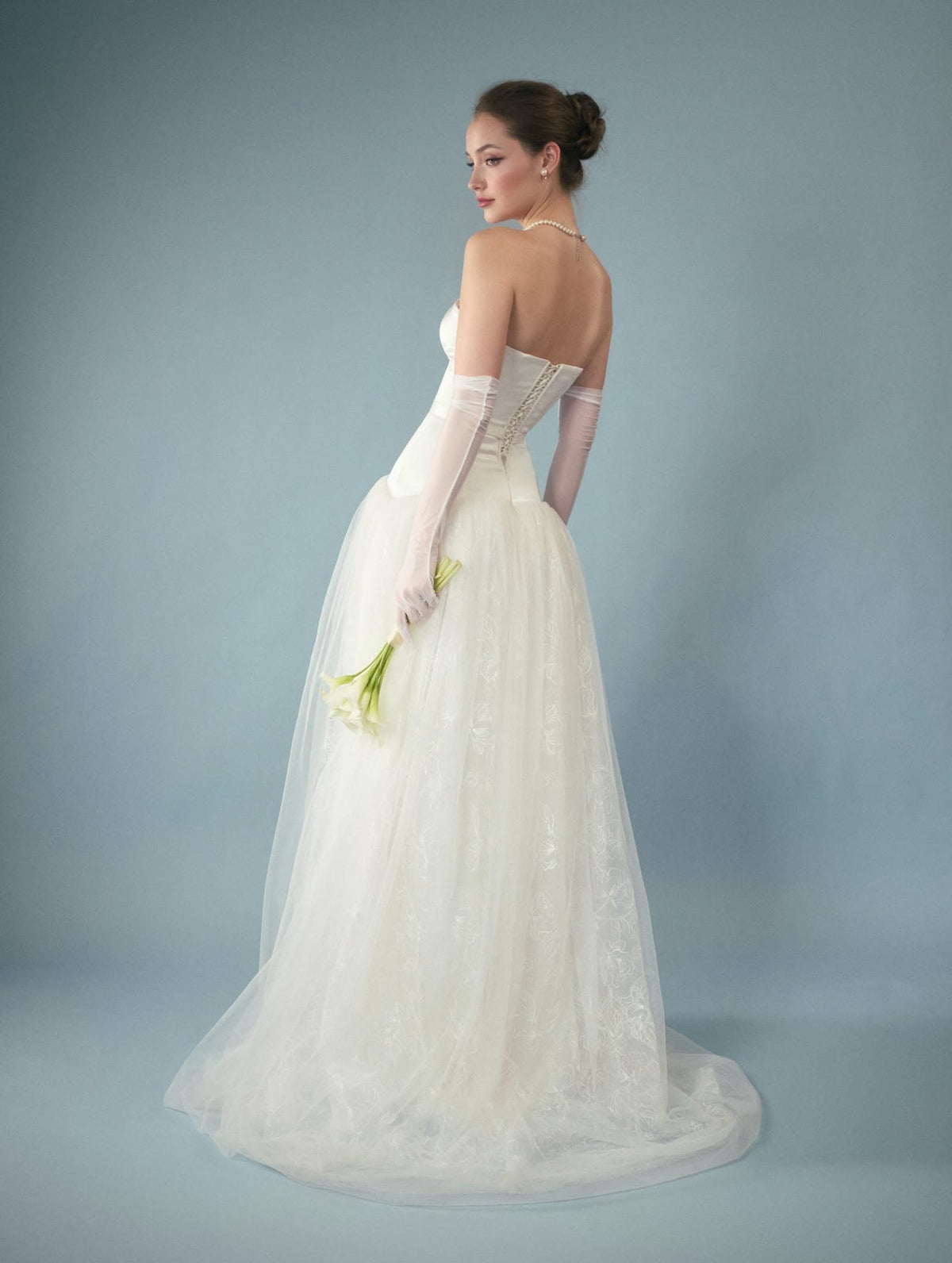 White Wedding Angelique Tulle Maxi Dress