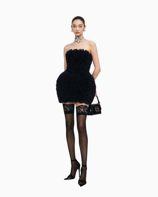 MAEL FEMME Sexy Vacation Black Coraline Mini Dress