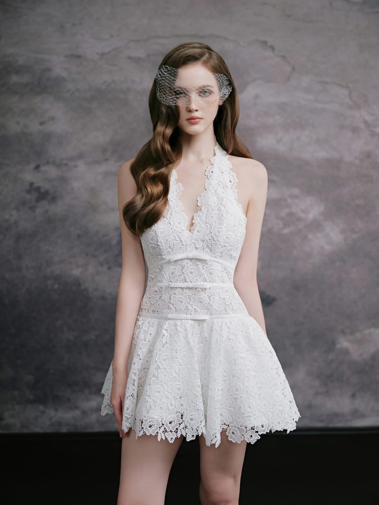 DELICATE White Jumi Lace Mini Dress
