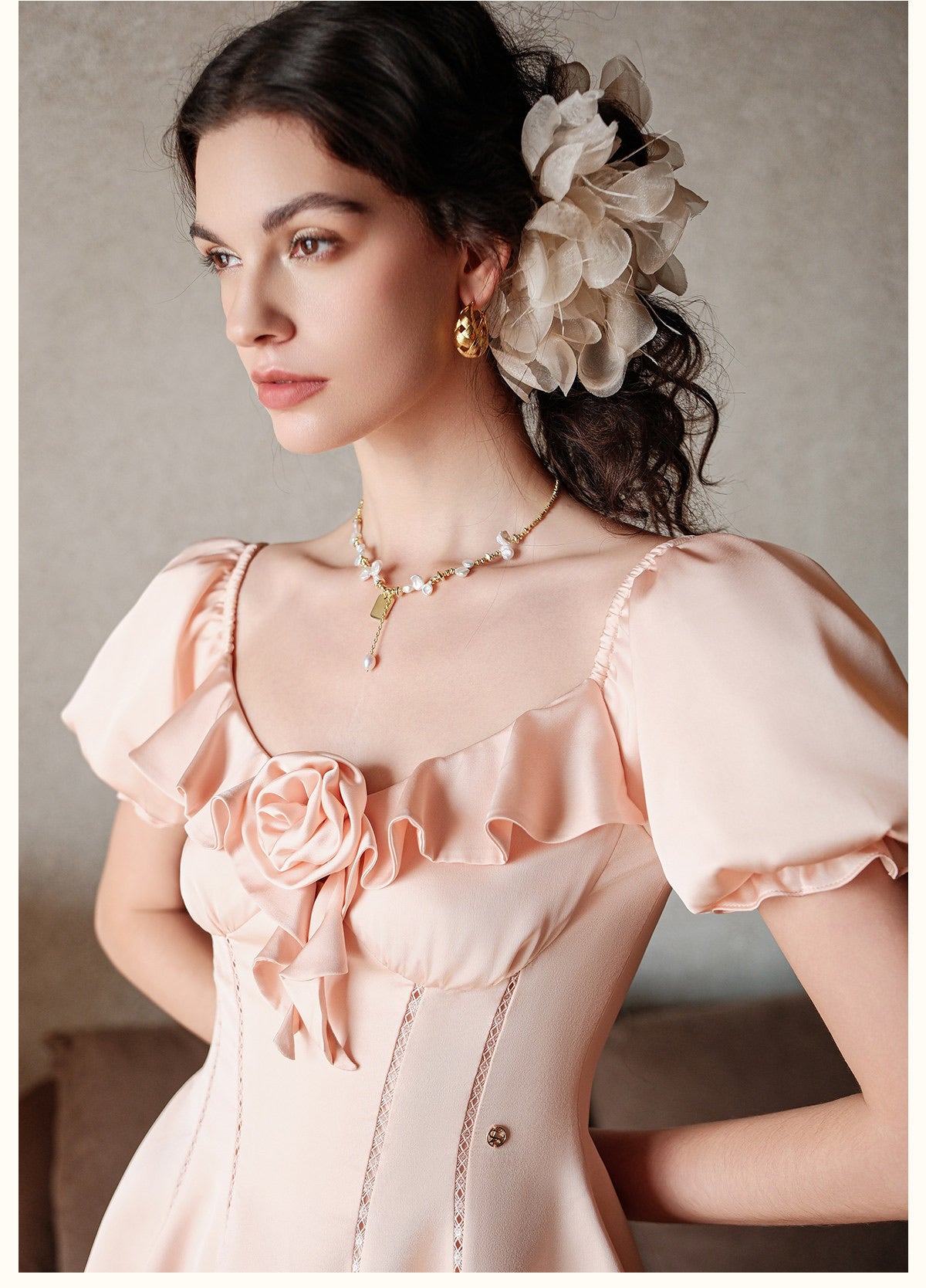 SHEERLUCK Red Floral Florette Vacation Mini Dress