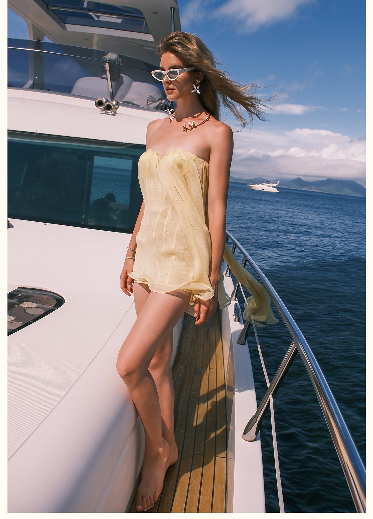 SHEERLUCK WHITE MINI DRESS
