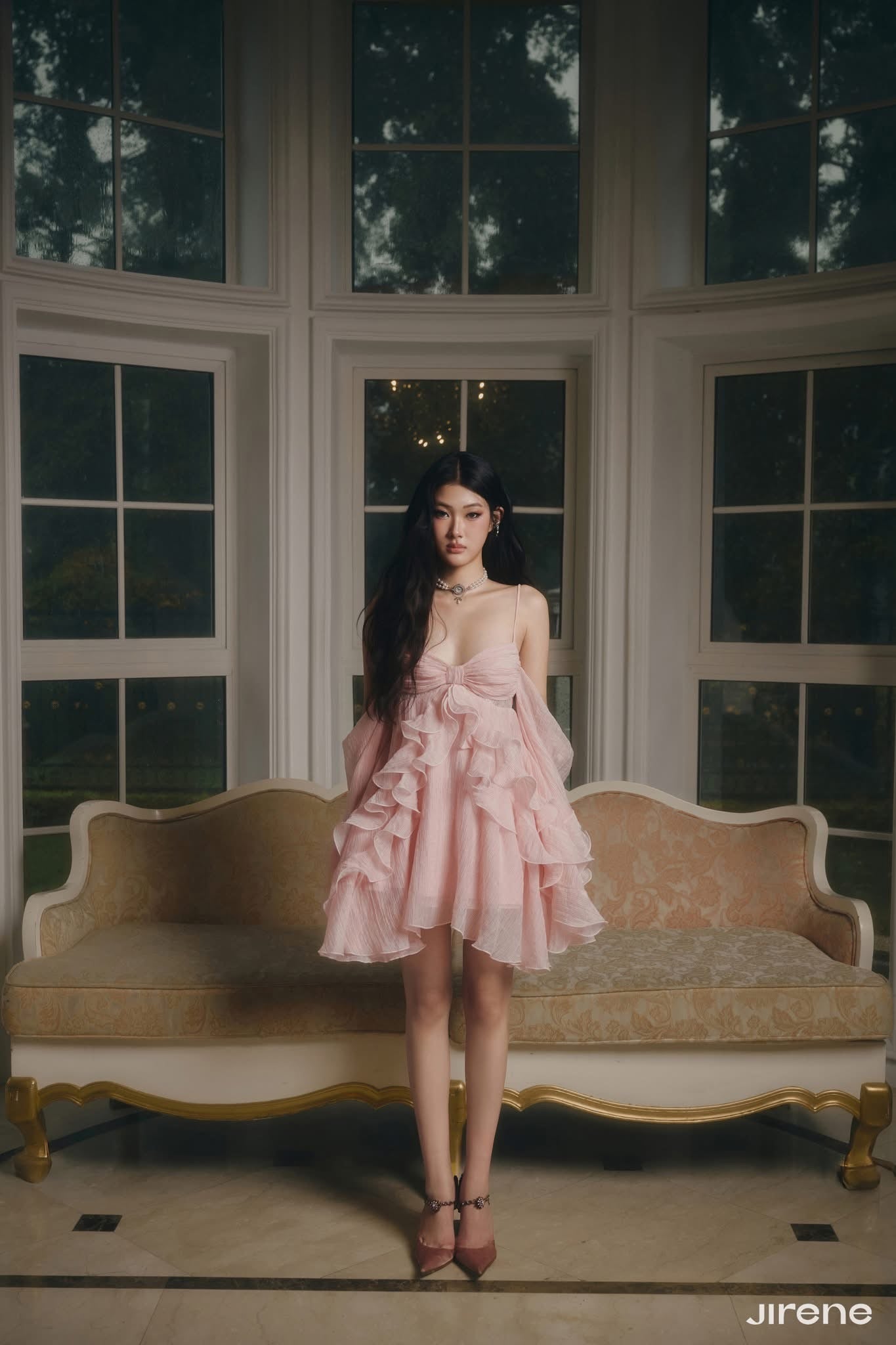 JIRENE Pink Lipgloss Mini Dress