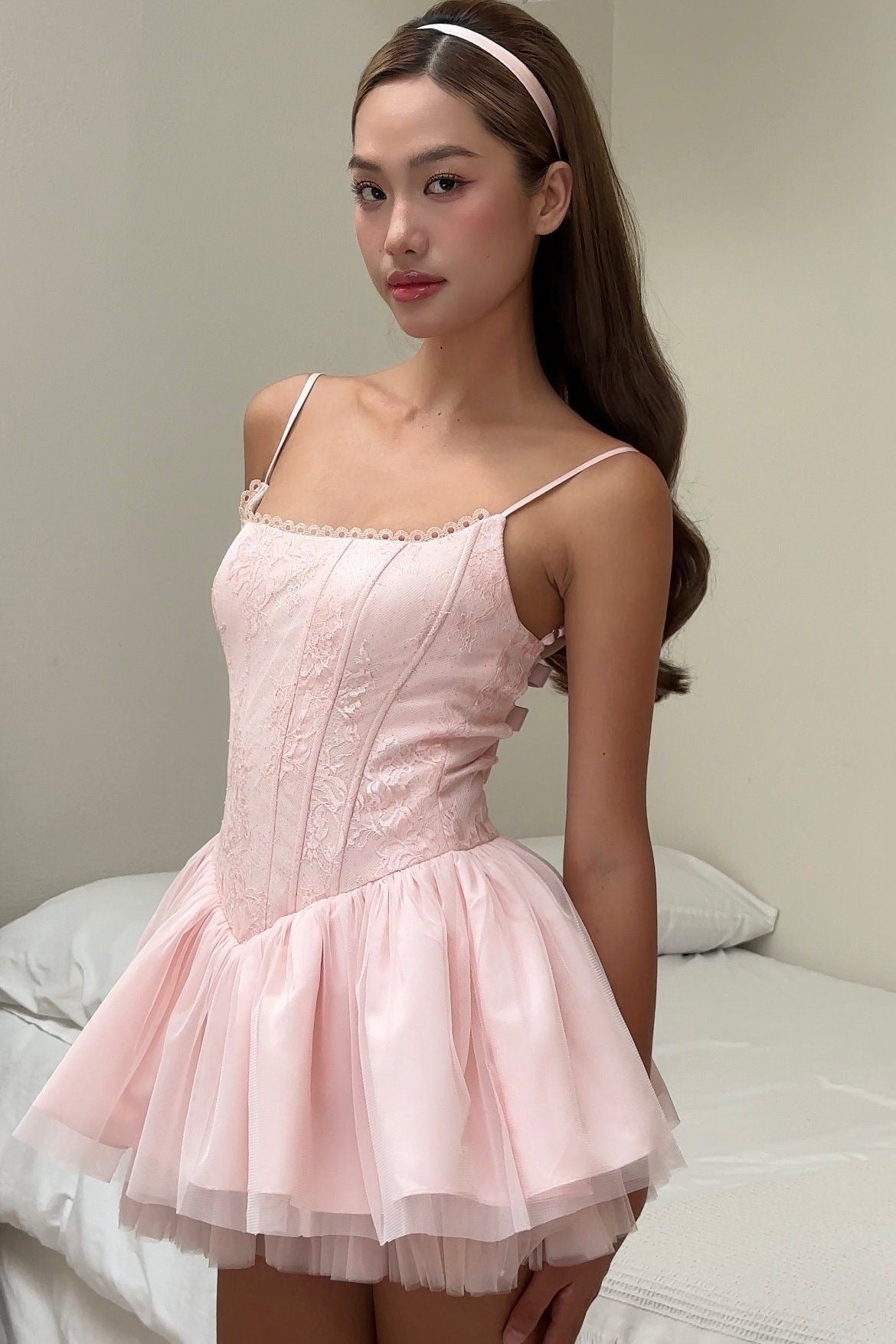 JUBIN Pink Ophelia Mini Dress