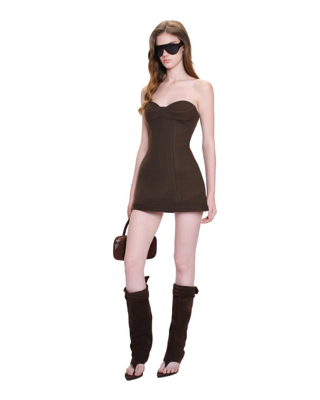 Black Sweetheart Strapless Corset A-Line Rella Mini Dress