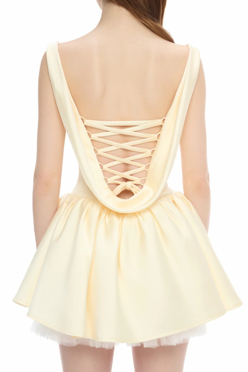 JUBIN Yellow Ivory Cherie Mini Dress