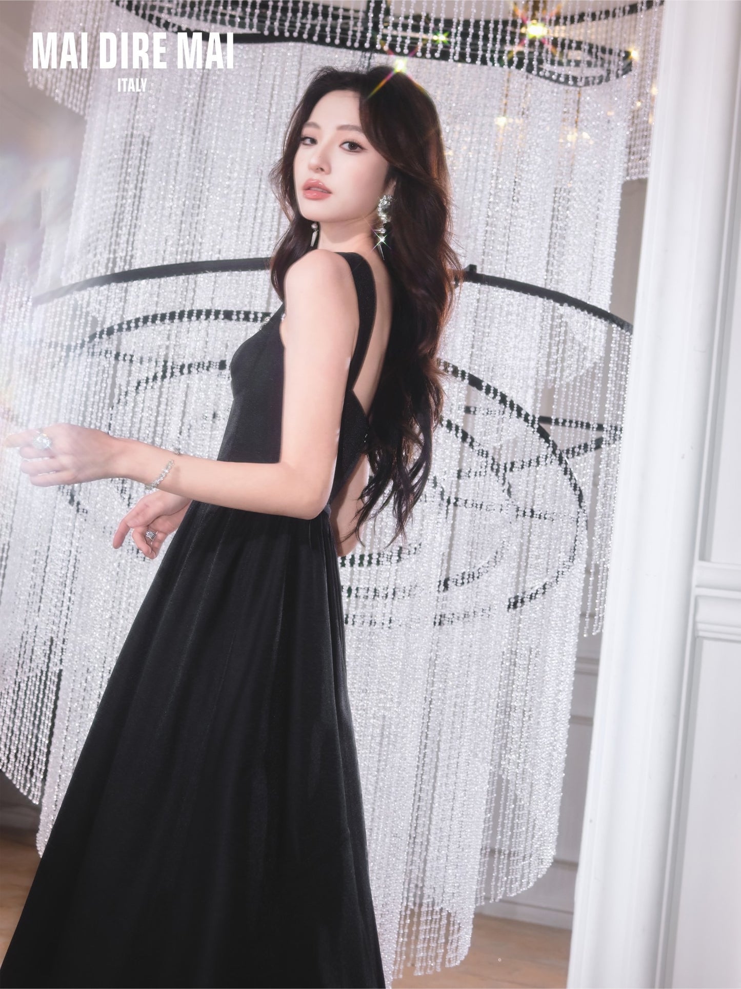 MAI DIRE MAI Black Diamond Midi Dress