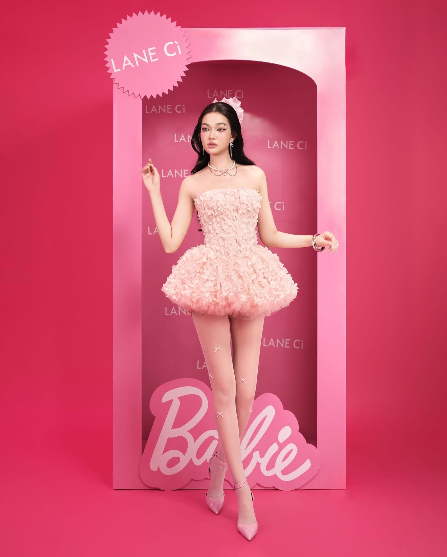 LANE CI Pink Misa Mini Dress