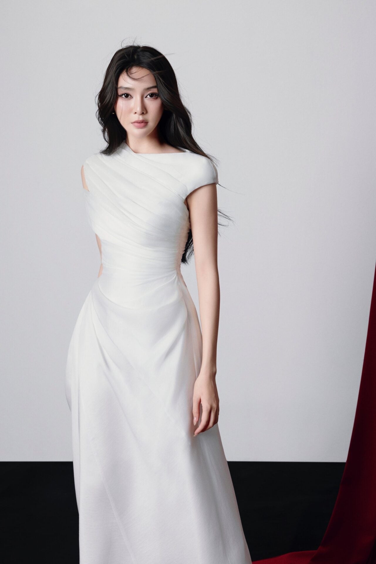 White Maia Ruffled Maxi Dress
