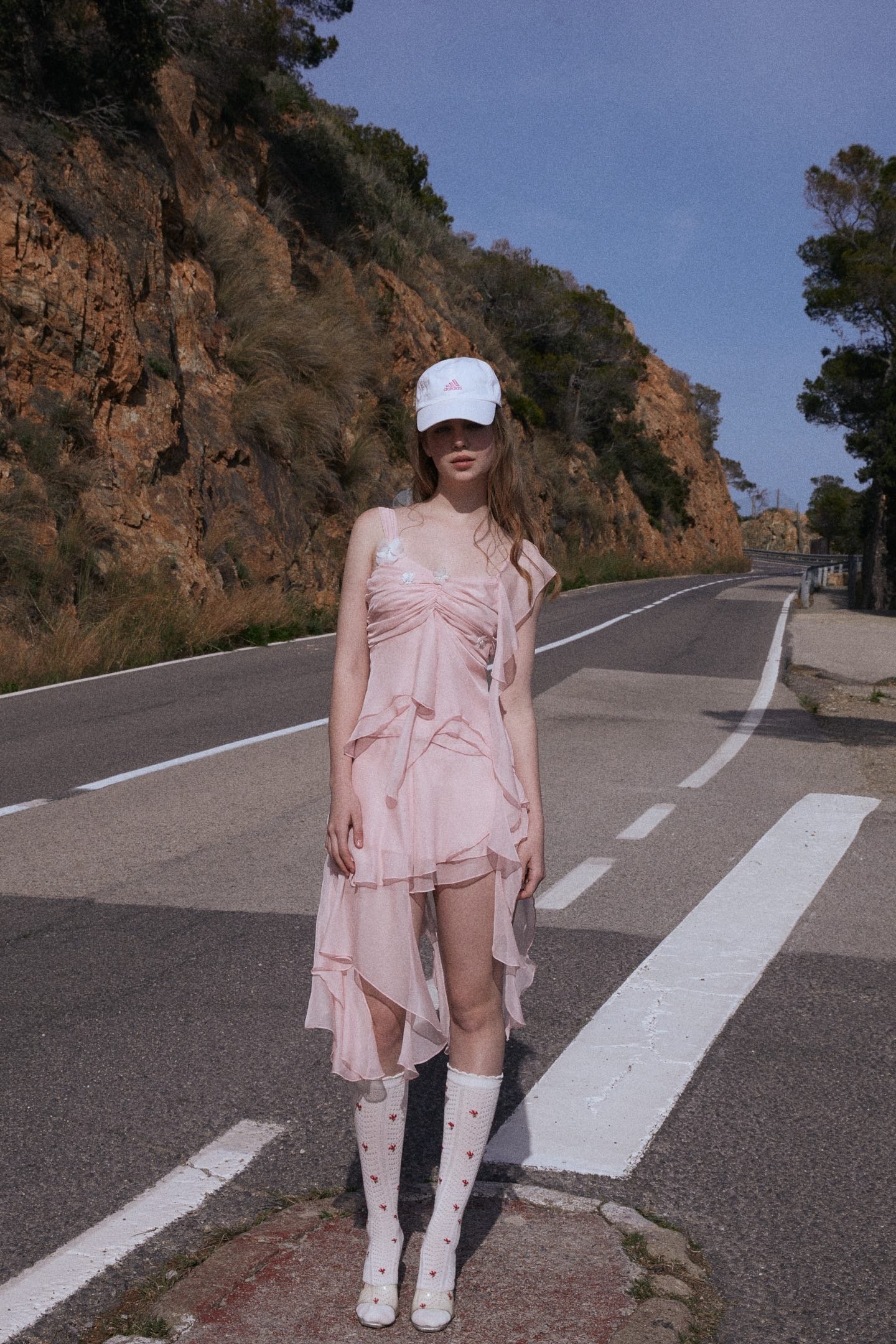 MINPURA Pink Scalloped Edge Mini Dress