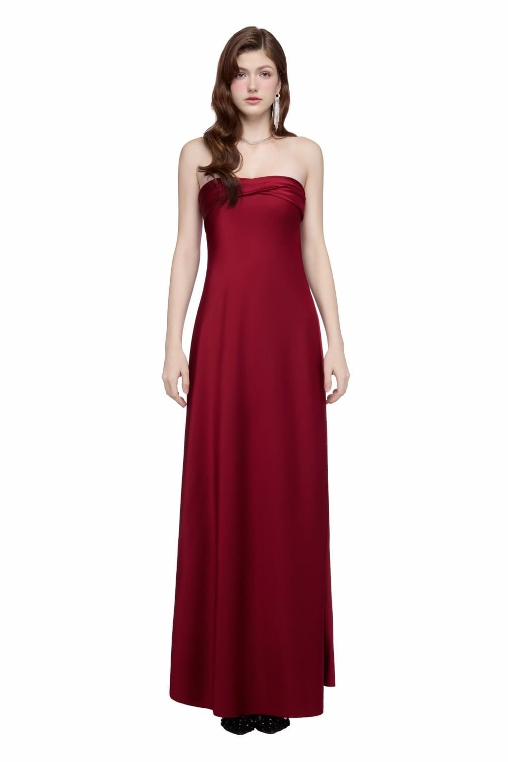 JUBIN Red Josephine Maxi Dress