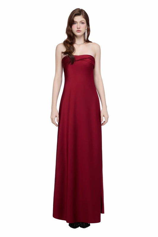 JUBIN Red Josephine Maxi Dress