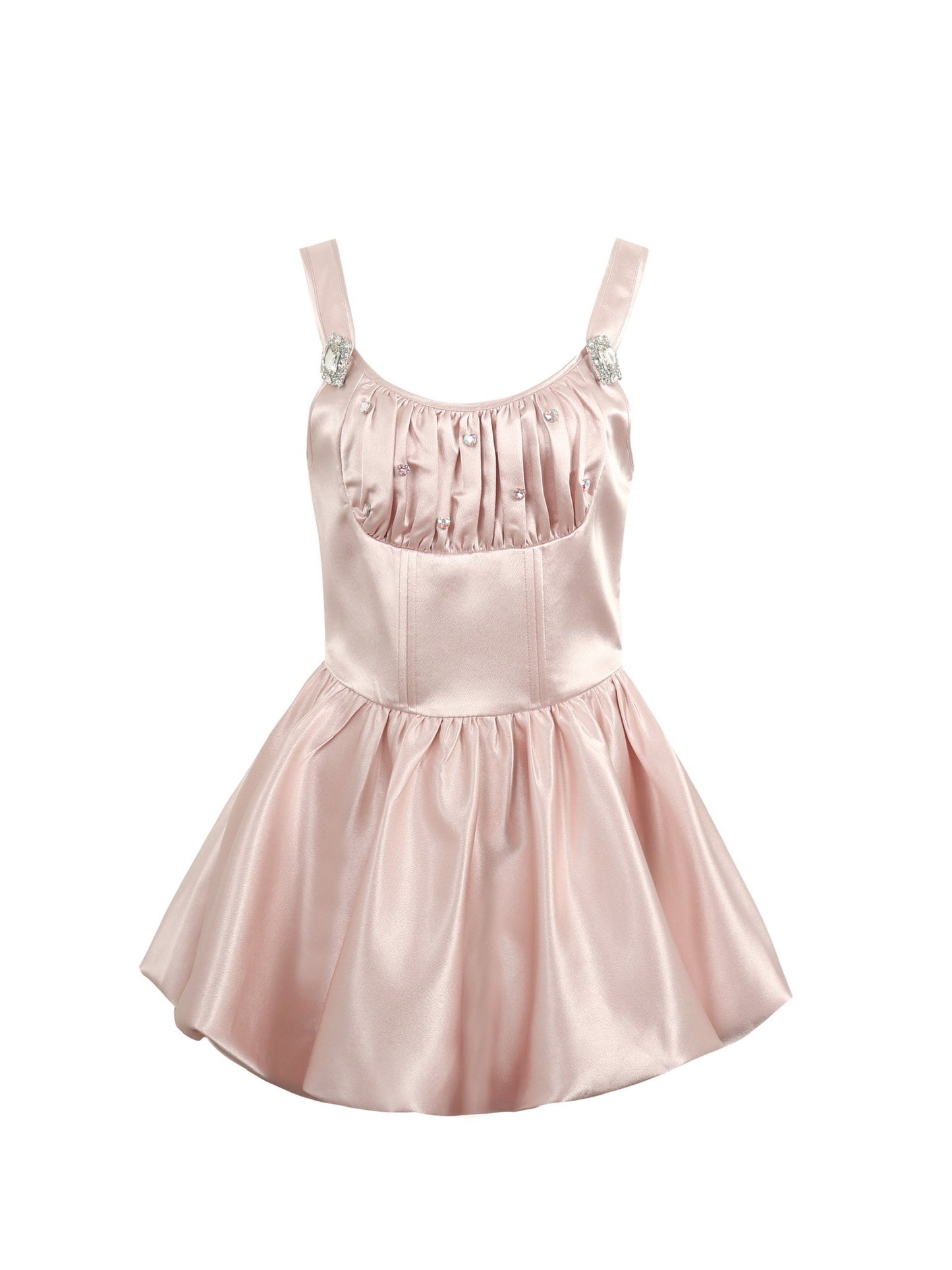 JEAN SOO Sweet Vacation Pink Satin Mini Dress