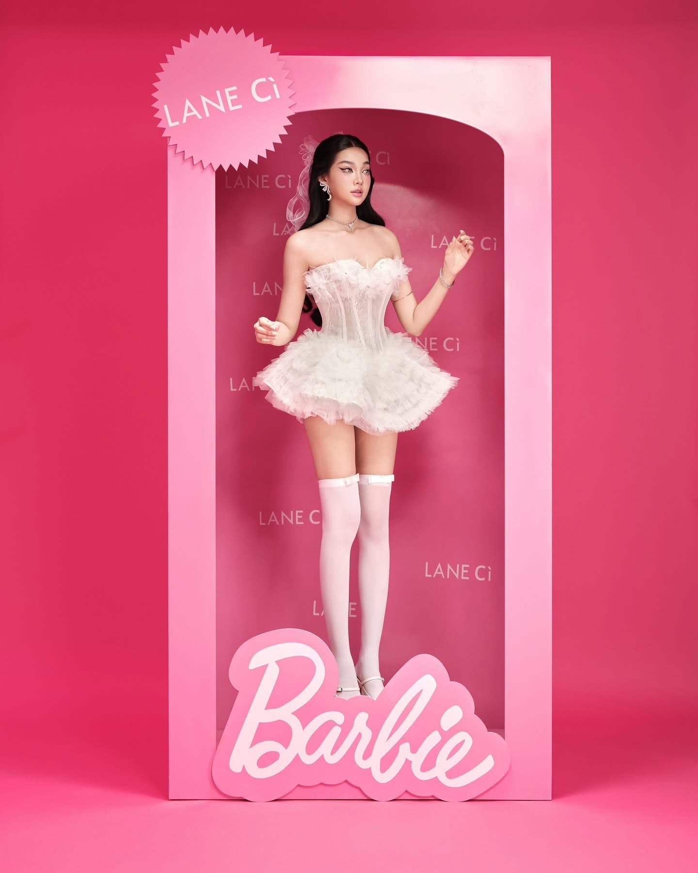 LANE CI White Karen Mini Dress