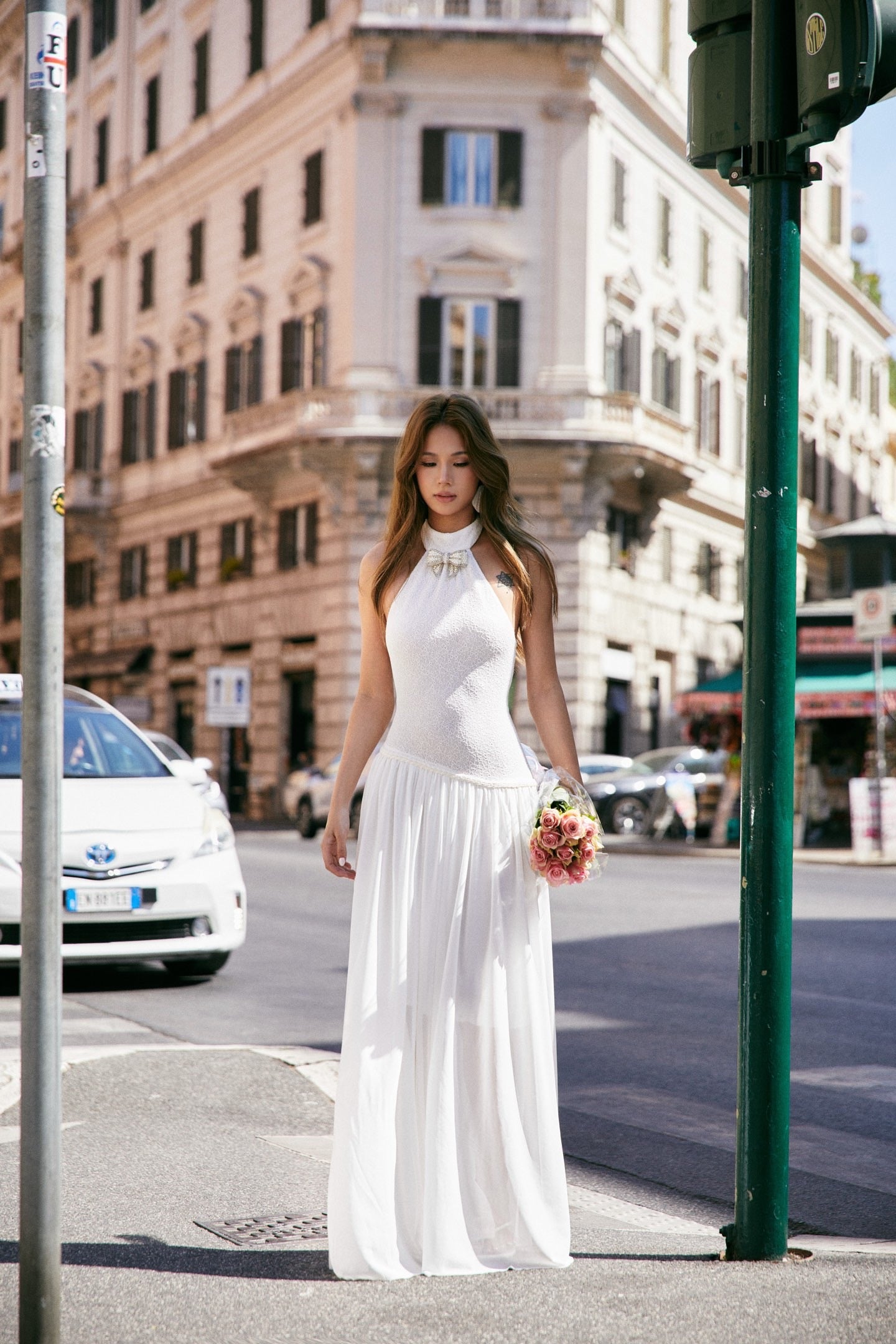 MINPURA White Elegant Maxi Dress