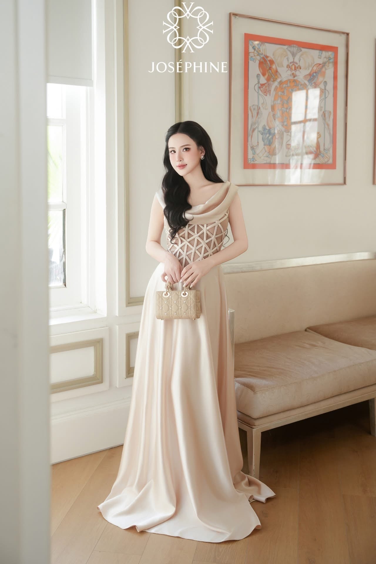 JOSEPHINE Nude Elegant Vacation Noah Maxi Dress